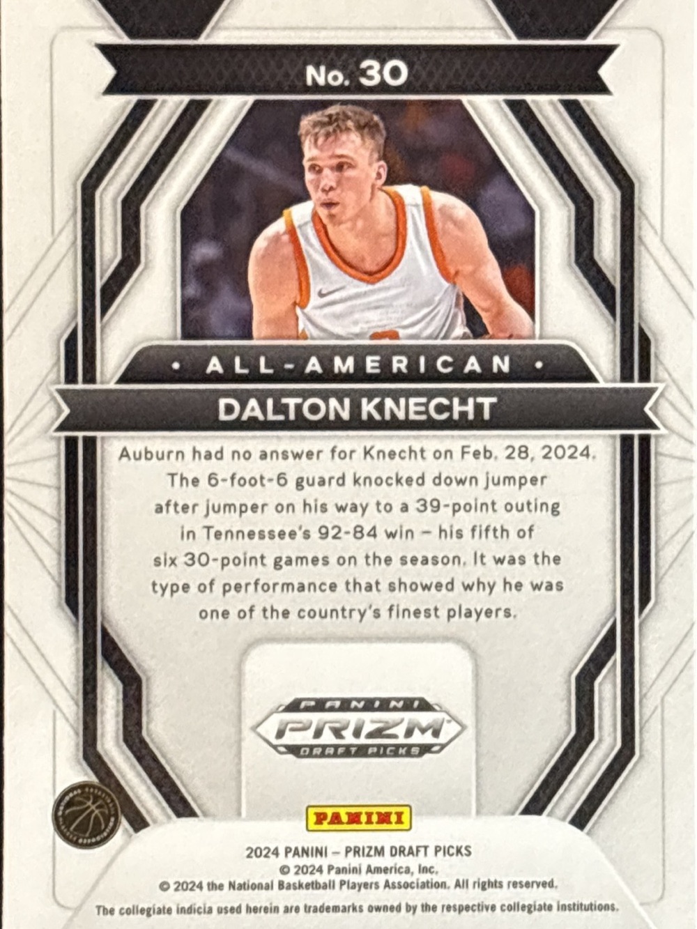 Panini Prizm Dalton Knecht Rookie Basketball Card - Limited Print - Picture 2 of 2
